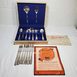 Vtg Wm Rogers Mfg. Co. Extra Plate Original Rogers Silver Wear Set With Case - Picture 1 of 9