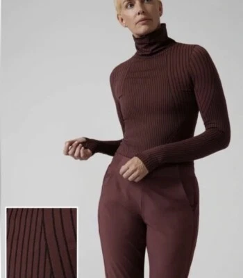 Athleta Women's Flurry Endeavor Turtleneck Size XL Decadent Chocolate - Image 1 of 4