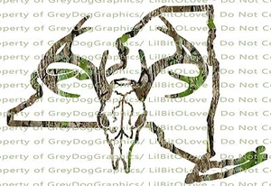 Camouflage Camo New York Buck Skull Deer Hunting Vinyl Decal Hunt Sticker - Picture 1 of 1
