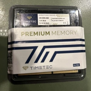 Timetec 64GB Kit (2x32GB) DDR4 2666MHz RAM for 2020 iMac, 2019 iMac 5K, Mac Mini - Picture 1 of 2