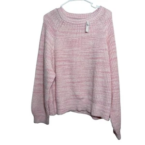 Old Navy Sweater Women's XL Pink Knit Long Sleeve Round Neck Top Pullover NWT - Picture 1 of 9