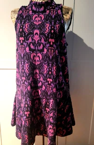 Free People Amelia Knit Dress - Purple Baroque Print - Size Medium - Picture 1 of 7
