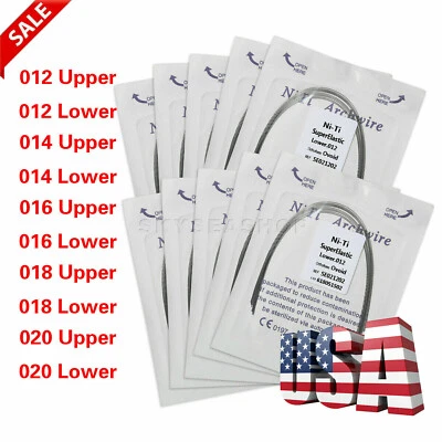 10 paquetes Arcos de Dental Ortodoncia Redondos Niti Arco de Alambre Su Arco Alambre Foto 1 de 4