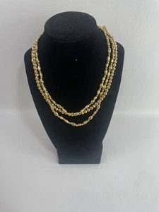 Ralph Lauren Halskette mit 3 Strängen goldton Perlen neu mit Etikett 15" - Bild 1 von 6