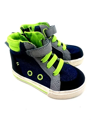 Bebé Niño Tenis Talla 5 Prendas para el torso altas Niños Niños Cremallera Calzado Niños Pequeños Zapatos Foto 1 de 4