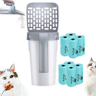 Cat Litter Scooper With Holder 2 In 1 Portable Kitty Integrated Detachable Deep
