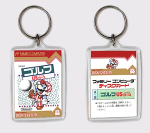 GOLF U.S. COURSE NINTENDO FAMICOM DISK SYSTEM LLAVERO KEYRING - Imagen 1 de 1