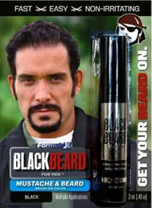 Blackbeard for Men - Sofortiger Pinsel auf Bart- und Schnurrbartfarbe - Schwarz