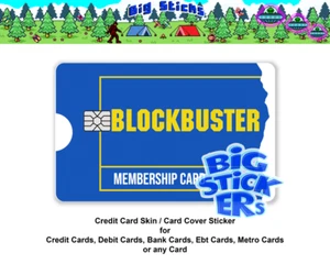 Membership Blockbuster Credit Card Skin SMART Sticker Wrap, Card Skin Decal - Picture 1 of 16