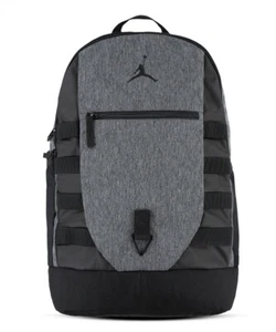 Nike Air Jordan Sport Backpack Black Gray Adult Travel School 9A0692 GEH NEW - Picture 1 of 6