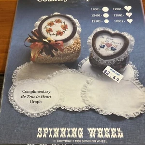 COUNTRY KEEPER BE TRUE IN HEART CROSS STITCH By SPINNING WHEEL Heart 12501 - Picture 1 of 4