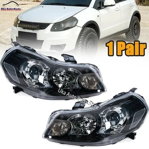 Left Right Headlight For Suzuki SX4 2006 2007-2012 Front Bumper Headlamp Black - Picture 1 of 14