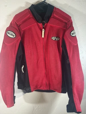 Chaqueta de malla Joe Rocket Ballistic Series Textole Phoenix roja para hombre S Foto 1 de 4