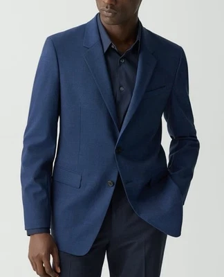 Theory Sport Coat Blazer Men Size 40 Blue Wool Chambers Slim-Fit  Classic Office - Image 1 of 4