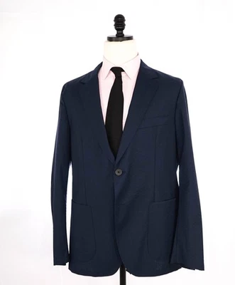 $1,795 PAUL STUART - Navy WOOL SEERSUCKER Patch Pocket Blazer - 46R - Image 1 of 4