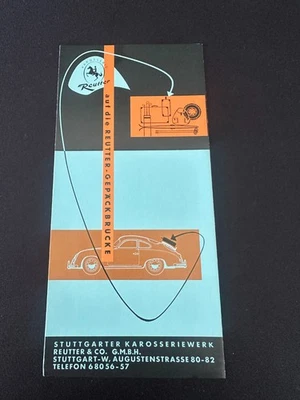Portaequipajes de esquí Porsche 356 Reutter folleto reimpresión Foto 1 de 4