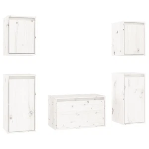 TV-Wandschrank Set 5-teilig – Kiefernholz | Wohnwand | Wandschränke | Wohnzimmer - Bild 1 von 11