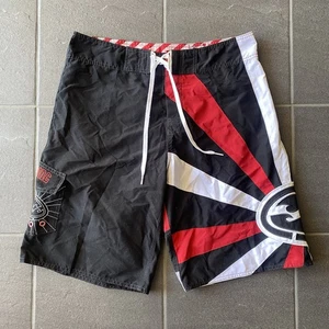 Billabong Andy Irons Signature Boardshorts Size 34 Black Red White Surf Shorts - Picture 1 of 12