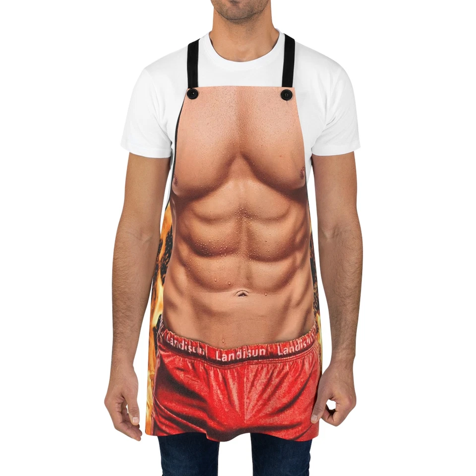 Muscle Man Apron, BBQ Gift for Grill Lovers, Cooking Apparel, Chef Apron - Image 1 of 1
