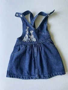 Vintage Disney Denim 101 Dalmatians Girls Dress Youth Size 4t Rare GUC - Picture 1 of 5