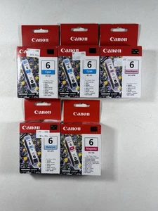 Lot of 5 Canon BCI-6 Ink Cartridges – Cyan, PhotoCyan, Magenta, PhotoMagenta - Picture 1 of 8