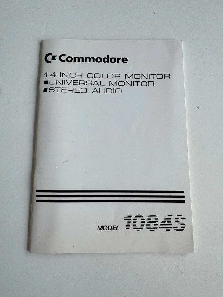 Commodore Model 1084S Color Monitor Anleitung - Bild 1 von 1