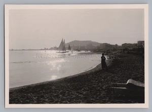 Cattolica Italien 1958 - Strand Segelboote - Altes Foto - Picture 1 of 2