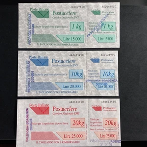 ITALIA REPUBBLICA 1997/ SERVIZIO POSTACELERE, SERIE DI 3 VALORI INTEGRI MNH** - Imagen 1 de 2