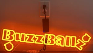 Buzzballz LED Sign Ball Cocktail, Orange Led Sign Display Sign Man Cave Sign - Picture 1 of 2