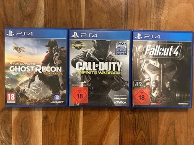 PS4 Fallout 4 100% Uncut + Ghost Recon wildlands+ Call of Duty infinite Warfare  - Bild 1 von 4