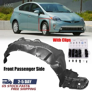 Splash Shield Fender Liner w/ Clips For 10-15 Toyota Prius Front Passenger Side - Picture 1 of 14