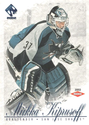 2001-02 Pacific Private Stock - Miikka Kiprusoff #109 (RC) Sharks - Image 1 of 2