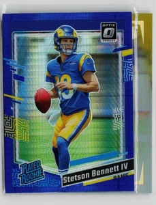 Stetson Bennett Rookie - 2023 Donruss Optic Blue Hyper #267 Los Angeles Rams - Imagen 1 de 2