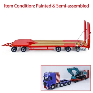 LESU Metal Flatbed Trailer Tailboard for 1/14 RC Dumper Tractor Truck Car Model - Picture 1 of 12