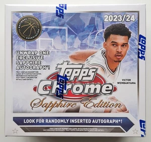 2023-24 Topps Chrome NBA Basketball Sapphire Edition Neu Factory Sealed Box  - Bild 1 von 5