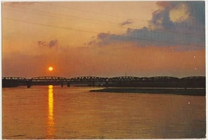 PIACENZA - FLUSS PO UND EISENBAHNBRÜCKE 1974 - Bild 1 von 1