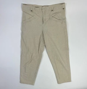 Lizwear Women's Petites Pin Stripe Cream Outdoor Hiking Capri Pants Size 4P - Picture 1 of 10