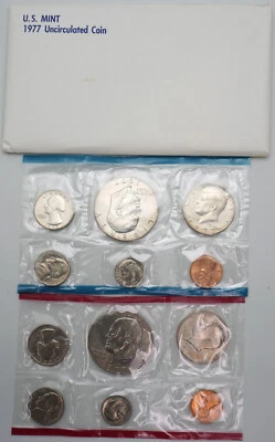 1977 - P&D Uncirculated US Mint Coin Set in OGP - Image 1 of 2