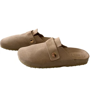 M&S Beige Slip On Suede Classic Clogs Women's Size UK 6 - Picture 1 of 11