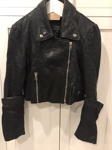 MAISON MARGIELA Cappotto giacca moto pelle donna MM6 Martin Margiela 40
