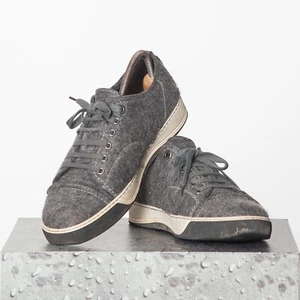 LANVIN Sneakers Gray Flannel Low Top EU6 US6.5 - Picture 1 of 6