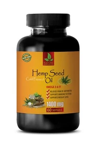 immune booster supplements - HEMP SEED OIL PILLS 1400 - pain relief - 1B - Picture 1 of 12