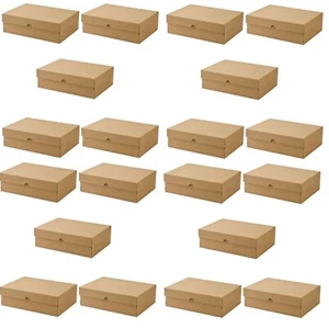20X IKEA Strong Cardboard Storage Boxes With Lid ARCHIVE A4 Stackable StorageBox - Picture 1 of 5