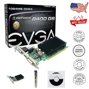 Silent Passive GeForce 8400 GS 1024MB Graphics Card - Perfect for HD Playback - Picture 1 of 9