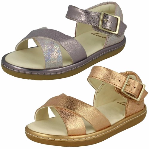 Sandali da bambina Clarks con dettagli incrociati Skylark Pure T