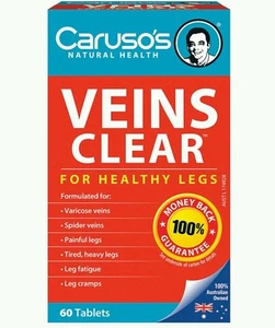 Caruso's Natural Health Veins Clear 60 Tablets - OzHealthExperts  - Picture 1 of 1
