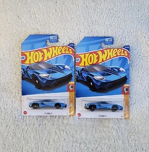 2022 Hot Wheels '17 Ford GT #157 Light Blue - Set of 2 - Picture 1 of 3