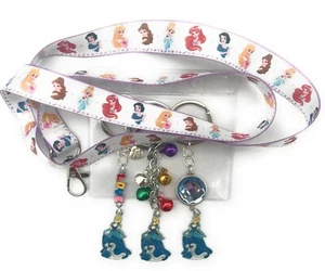 Cinderella princess lanyard with optional keyring - various designs - Picture 1 of 8