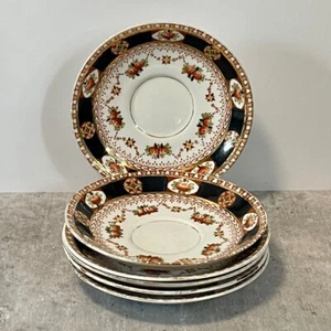 Antico piatto piattino x 6 - Reid's Park Place Cina Imari cobalto 1922 14 cm floreale - Foto 1 di 9