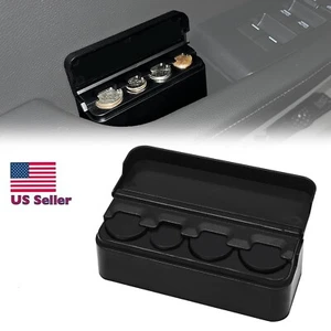 Car Coin Organizer Case Loose Change 4 Grid Storage Box Coin Holders Container - Picture 1 of 15